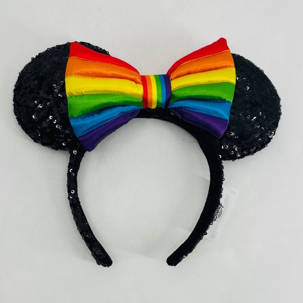 Disney Parks Pride Collection Rainbow Pride Sequin Mickey Minnie Ears